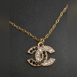 Chanel Gold and Black Pendant Necklace